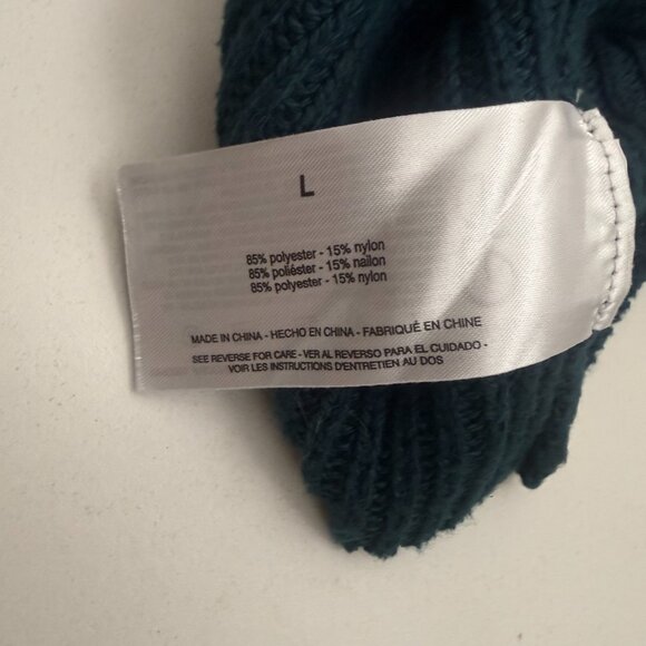 Jessica Simpson Teal Ribbed Knit Sweater | Relaxed Fit | Size L - Picture 8 of 9